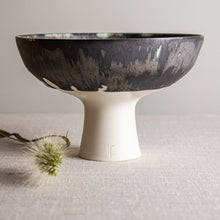Load image into Gallery viewer, Bronze and White Pedestal Vessel