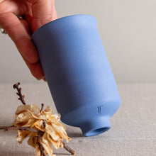 Load image into Gallery viewer, Blue Porcelain Footed Vessel