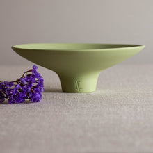 Load image into Gallery viewer, Pea Green Porcelain Footed Vessel