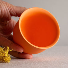 Load image into Gallery viewer, Orange Porcelain Vessel with Flared Rim