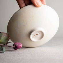 Load image into Gallery viewer, Crystalline White Matte Bowl with Kintsugi-Style Accent