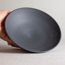 Load image into Gallery viewer, Black Porcelain Vessel with Beeswaxed Exterior