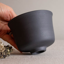 Load image into Gallery viewer, Black Porcelain Vessel with Flared Rim