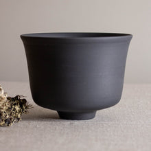 Load image into Gallery viewer, Black Porcelain Vessel with Flared Rim