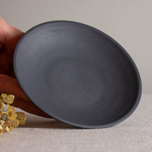 Load image into Gallery viewer, Black Porcelain Small Pedestal Vessel