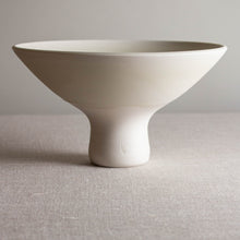 Load image into Gallery viewer, Pedestal Vessel with Rounded Foot, Crystalline White Matte Glaze