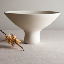 Load image into Gallery viewer, Pedestal Vessel with Rounded Foot, Crystalline White Matte Glaze