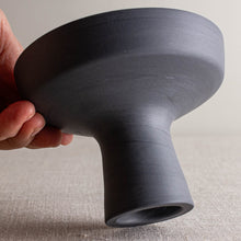 Load image into Gallery viewer, Marbled Grey Porcelain Vessel with Pedestal Foot