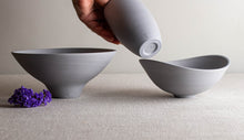 Load image into Gallery viewer, Light Grey Porcelain Set of Vessels