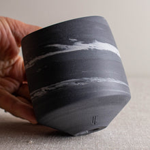 Load image into Gallery viewer, Marbled Dark Grey Vessel with Altered Rim