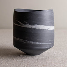 Load image into Gallery viewer, Marbled Dark Grey Vessel with Altered Rim