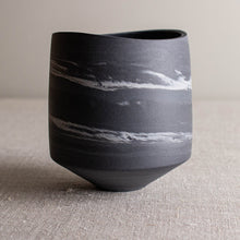 Load image into Gallery viewer, Marbled Dark Grey Vessel with Altered Rim