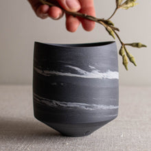 Load image into Gallery viewer, Marbled Dark Grey Vessel with Altered Rim