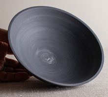 Load image into Gallery viewer, Dark Grey Marbled Vessel with Flared Foot