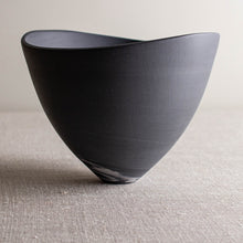 Load image into Gallery viewer, Dark Grey Marbled Vessel with Altered Rim