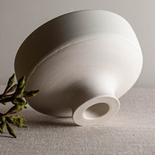 Load image into Gallery viewer, Matte White Glazed Pedestal Vessel
