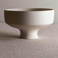 Load image into Gallery viewer, Matte White Glazed Pedestal Vessel