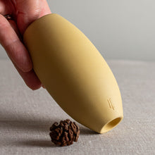 Load image into Gallery viewer, Small Deep Yellow Porcelain Vase Form