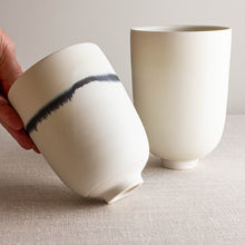 Load image into Gallery viewer, Set of 2 Vessels in Crystalline White Matte