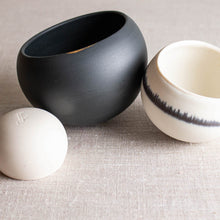 Load image into Gallery viewer, Black and White Wobbles with Kintsugi Accent, Set of 3