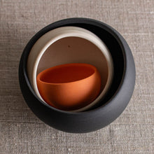 Load image into Gallery viewer, Set of 3 Wobbles in Black, White and Orange