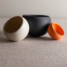 Load image into Gallery viewer, Set of 3 Wobbles in Black, White and Orange