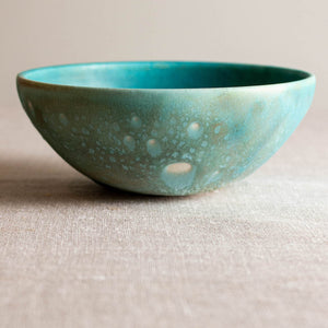 Mottled Turquoise and Grey Vessel