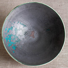 Load image into Gallery viewer, Turquoise and Black-Metallic Glaze