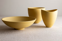 Load image into Gallery viewer, Set of 3 Deep Yellow Porcelain Vessels