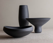 Load image into Gallery viewer, Set of 3 Dark Grey Porcelain Vessels
