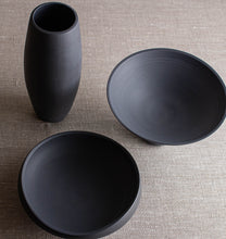 Load image into Gallery viewer, Set of 3 Dark Grey Porcelain Vessels