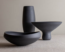 Load image into Gallery viewer, Set of 3 Dark Grey Porcelain Vessels
