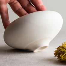 Load image into Gallery viewer, Crystalline White Matte Vessel with High and Low Rim
