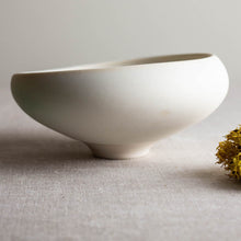 Load image into Gallery viewer, Crystalline White Matte Vessel with High and Low Rim