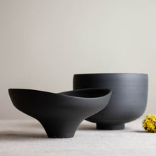 Load image into Gallery viewer, Black Porcelain, Altered Rim piece