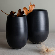 Load image into Gallery viewer, Larger Black Porcelain, Bees Waxed Vessel
