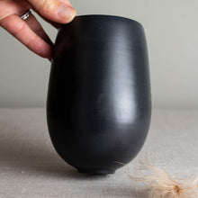Load image into Gallery viewer, Larger Black Porcelain, Bees Waxed Vessel