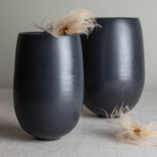 Load image into Gallery viewer, Larger Black Porcelain, Bees Waxed Vessel