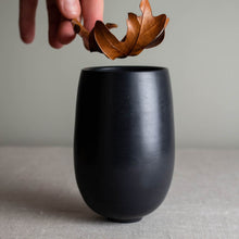 Load image into Gallery viewer, Black Porcelain, Bees Waxed Vessel