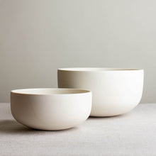Load image into Gallery viewer, Crystalline White Matte, Set of Round Bottom Bowls