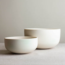 Load image into Gallery viewer, Crystalline White Matte, Set of Round Bottom Bowls