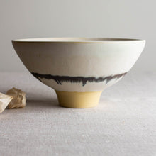 Load image into Gallery viewer, Glazed Deep Yellow Porcelain Vessel with Manganese Line
