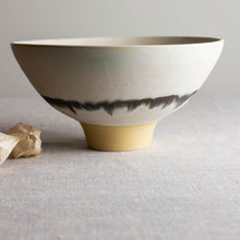 Load image into Gallery viewer, Glazed Deep Yellow Porcelain Vessel with Manganese Line