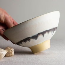 Load image into Gallery viewer, Glazed Deep Yellow Porcelain Vessel with Manganese Line