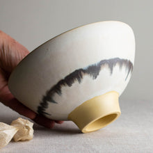 Load image into Gallery viewer, Glazed Deep Yellow Porcelain Vessel with Manganese Line