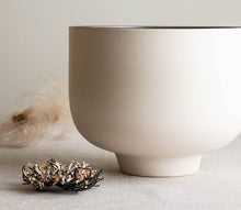 Load image into Gallery viewer, Bronze Textured Vessel with Bare Porcelain Exterior