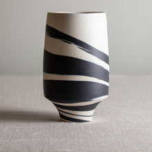 Load image into Gallery viewer, Black and White Porcelain Vessel
