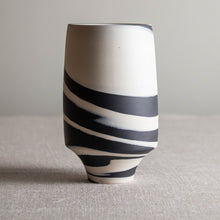 Load image into Gallery viewer, Black and White Porcelain Vessel
