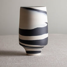 Load image into Gallery viewer, Black and White Porcelain Vessel
