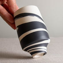 Load image into Gallery viewer, Black and White Porcelain Vessel
